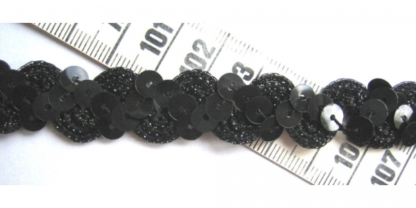 Paillettenband schwarz